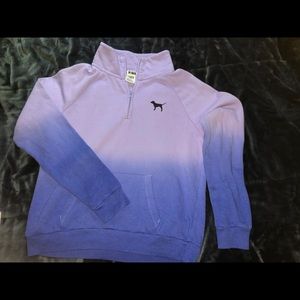 PINK blue/purple collared sweatshirt